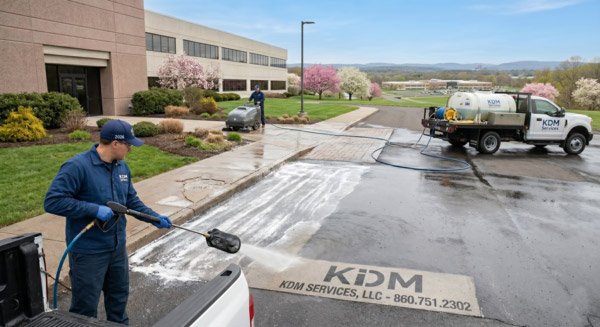 Post-Winter Site Cleanup: Why You Must Remove Salt Residue Before Spring Rains